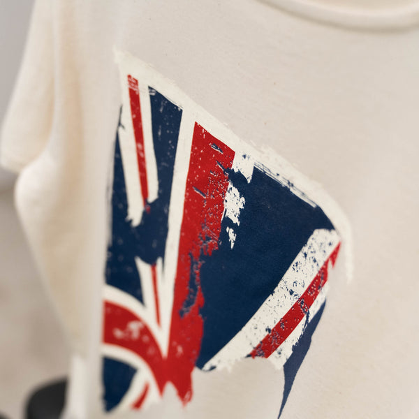 British Flag - Natural Raw T-Shirt