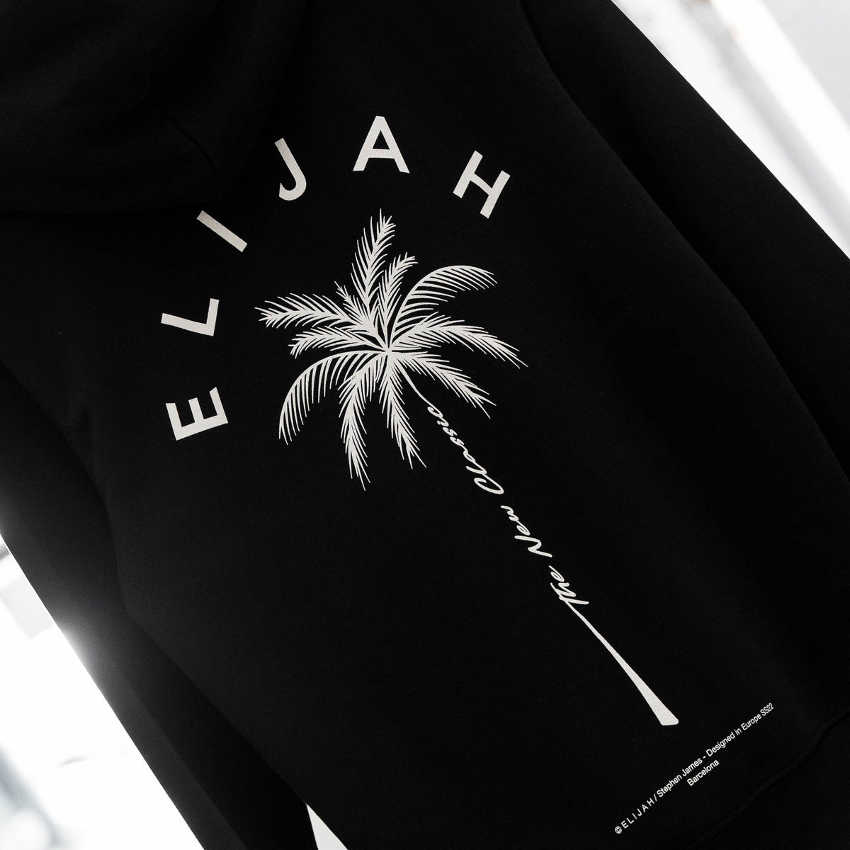 Sudadera con Palmera – Blanco / Negro