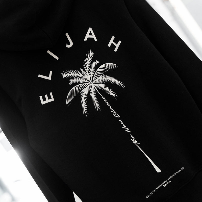 Palm Tree – White / Black Hoodie