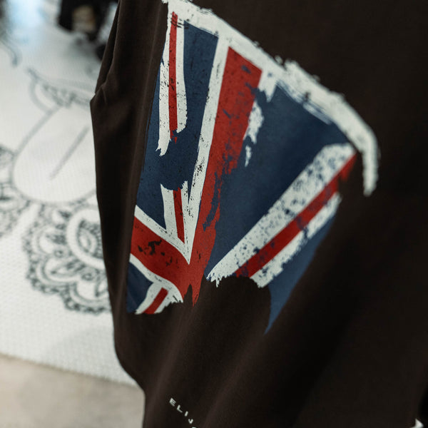 British Flag - Deep Chocolate T-Shirt