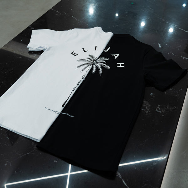 Palm Tree - Black / White T-Shirt