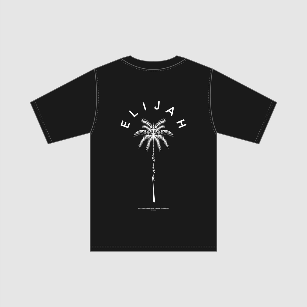 Moustache palm tree-print organic cotton shirt - White