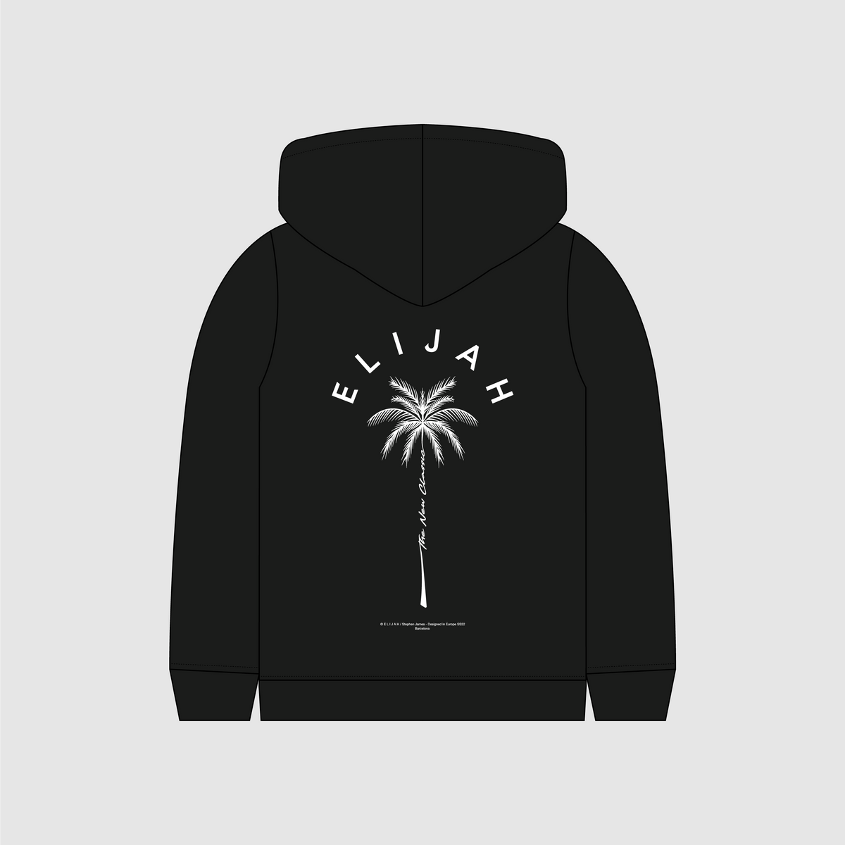 Sudadera con Palmera – Blanco / Negro